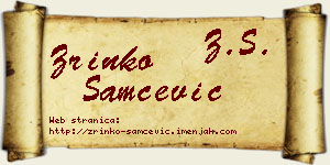 Zrinko Samčević vizit kartica